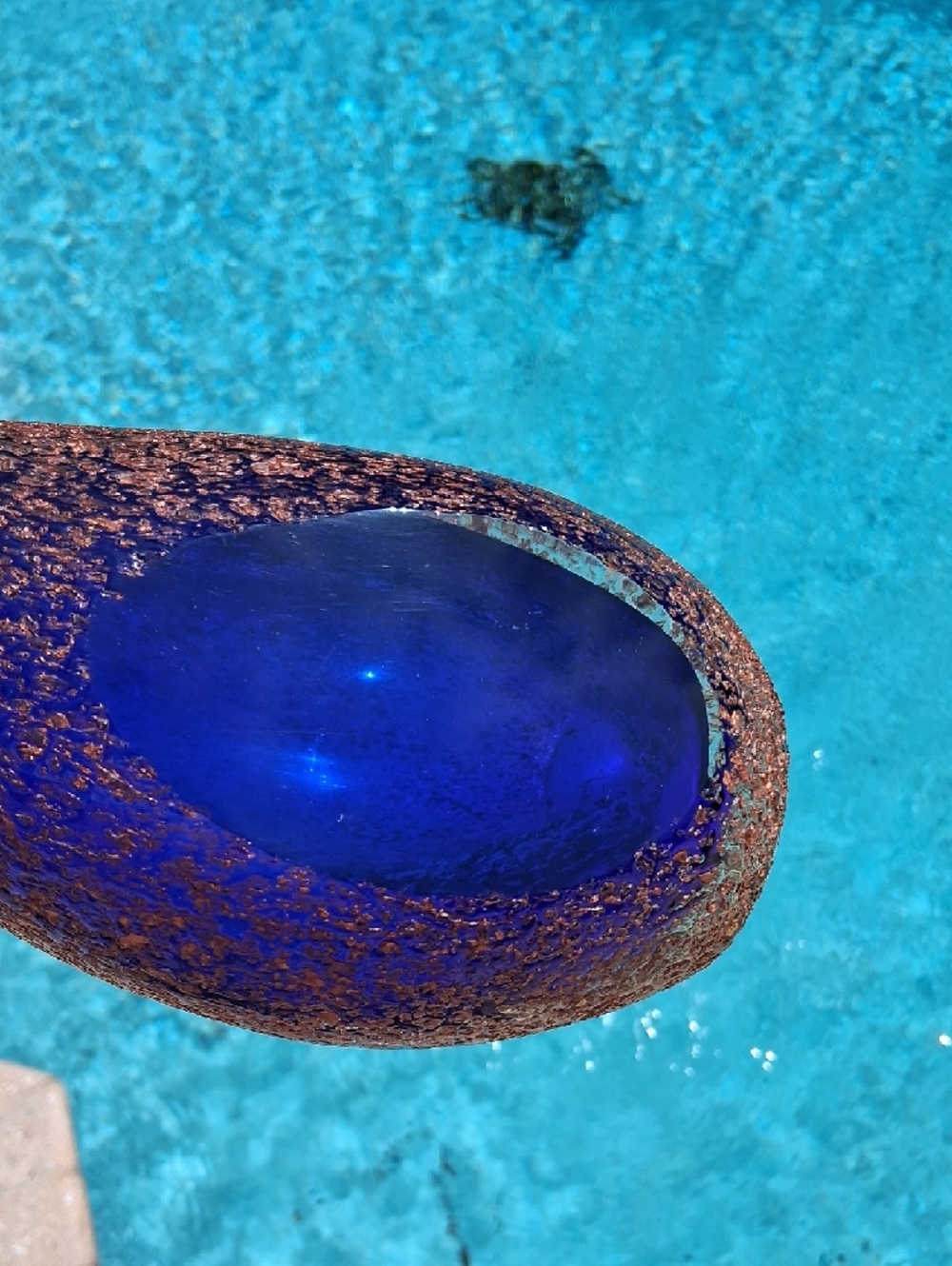 Super RARE Murano Cobalt Blue Glass Vase Gold TXTRD. By, Alessandro Mandruzzato. - Picture 5 of 16